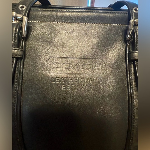 Coach black vintage leather bag large size - Picture 2 of 8
